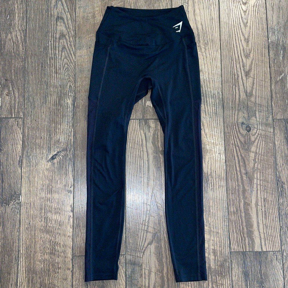 Gymshark Black Mesh Side Leggings SM